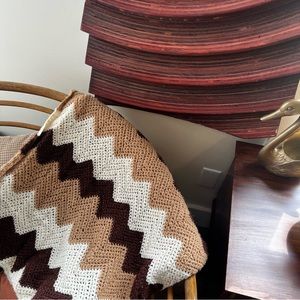Crocheted Chevron Afghan Blanket